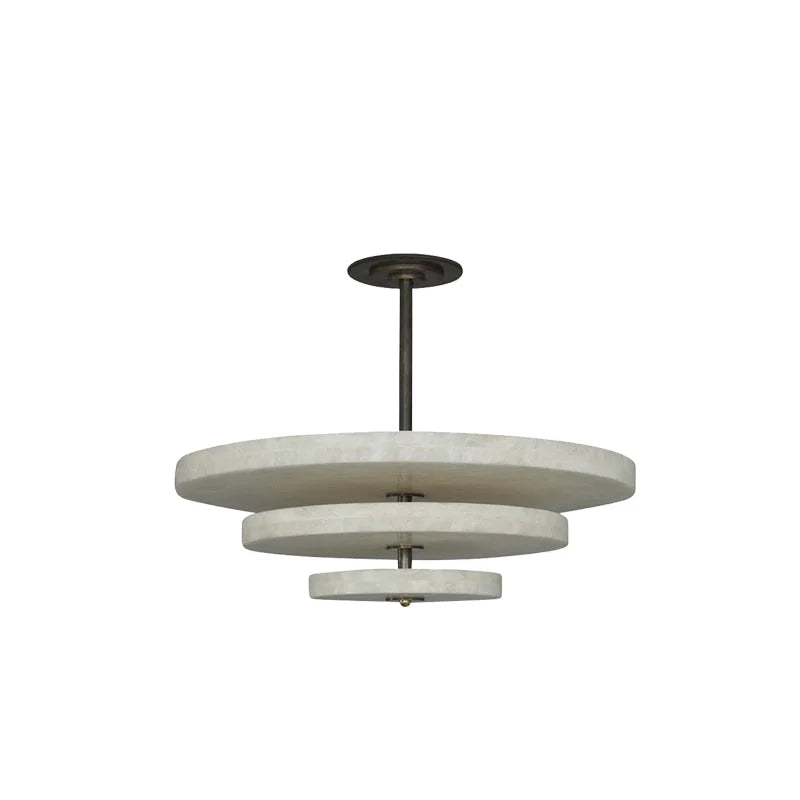 VEYRA 3 TIER MARBLE CHANDELIER by Bling Lighting Studio