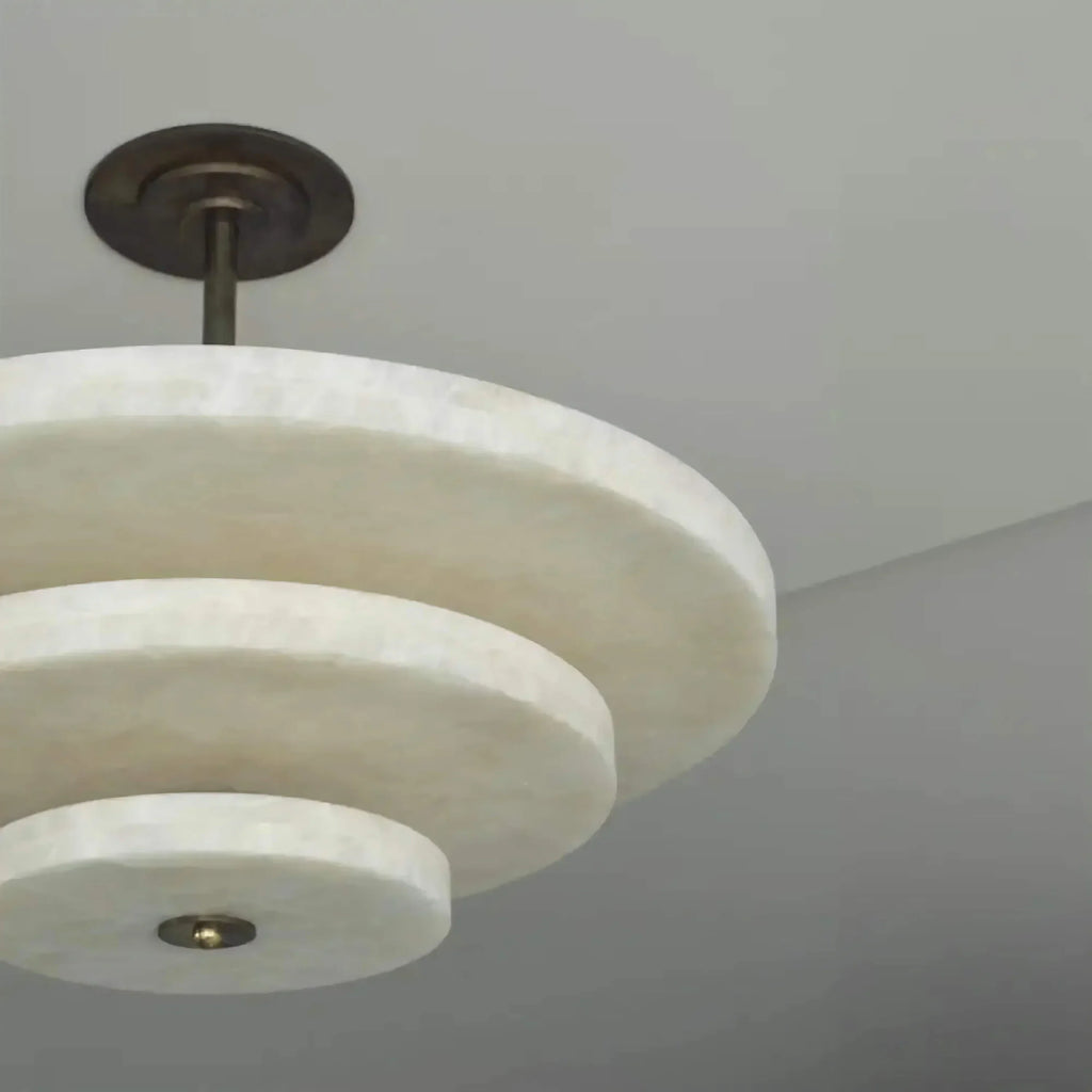 VEYRA 3 TIER MARBLE CHANDELIER by Bling Lighting Studio