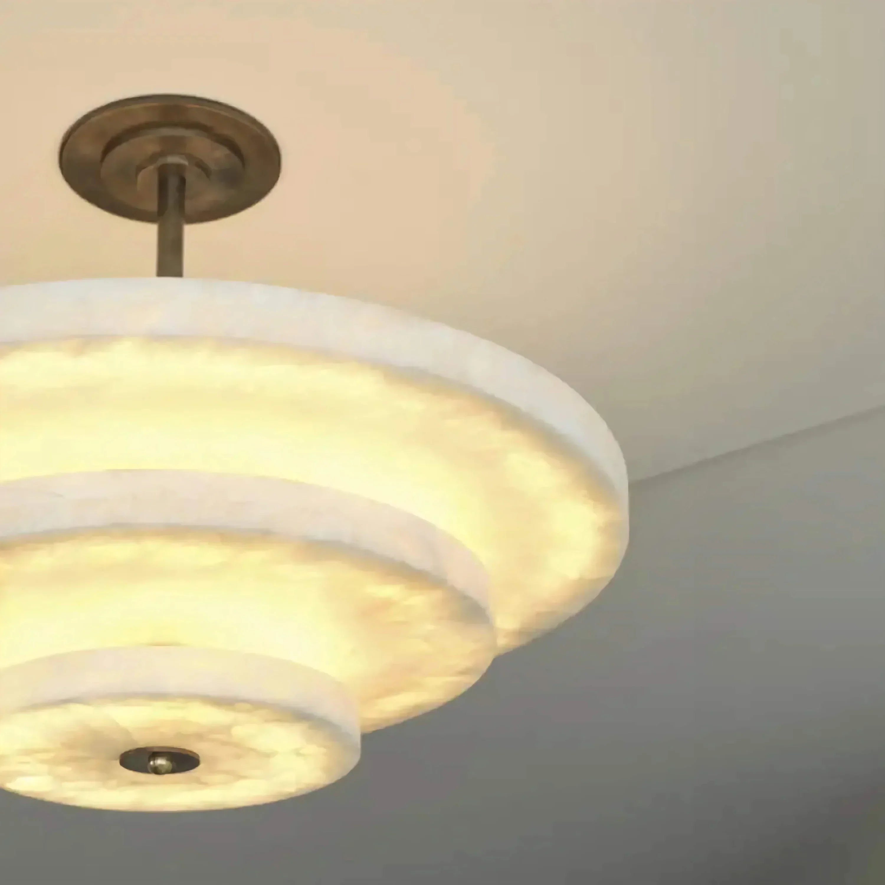 VEYRA 3 TIER MARBLE CHANDELIER by Bling Lighting Studio