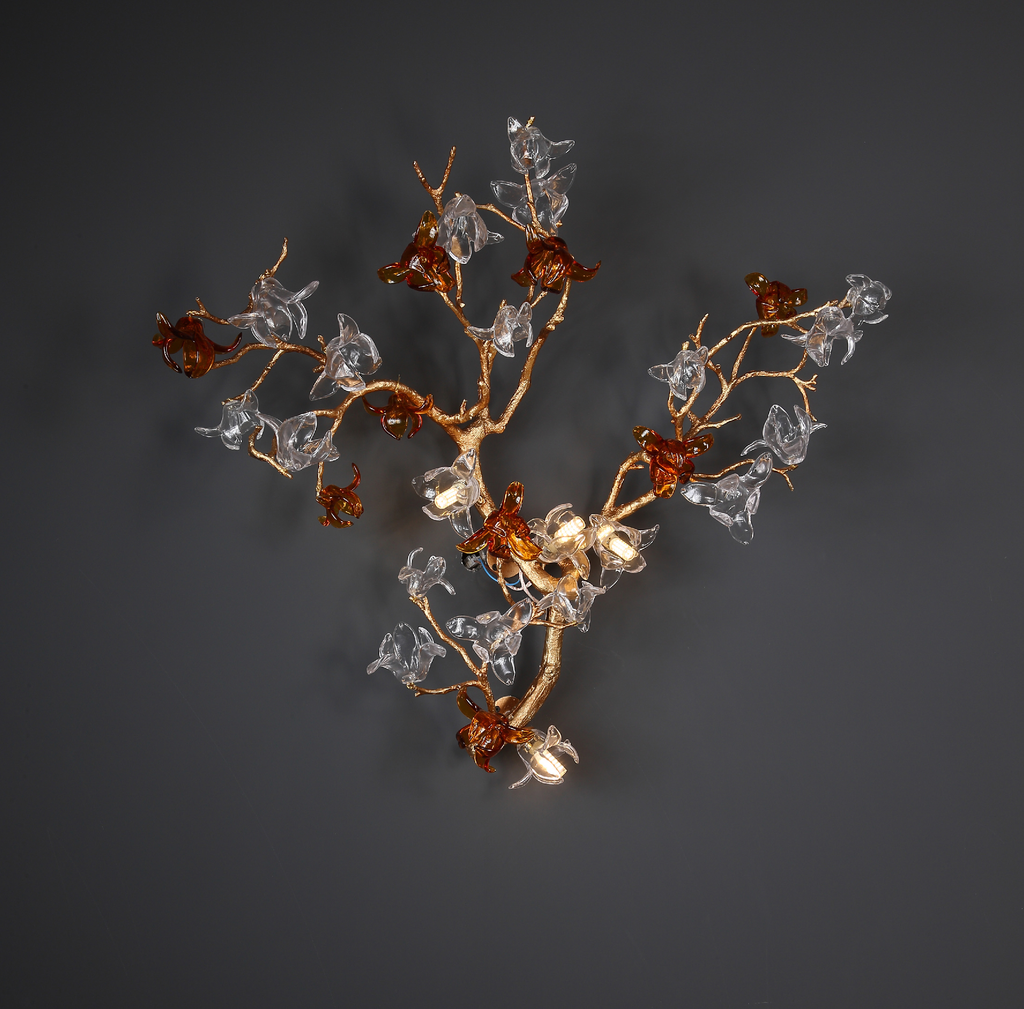 Designer Recommended Art Design Brass Branches Flower Wall Lamp by Bling Lighting Studio