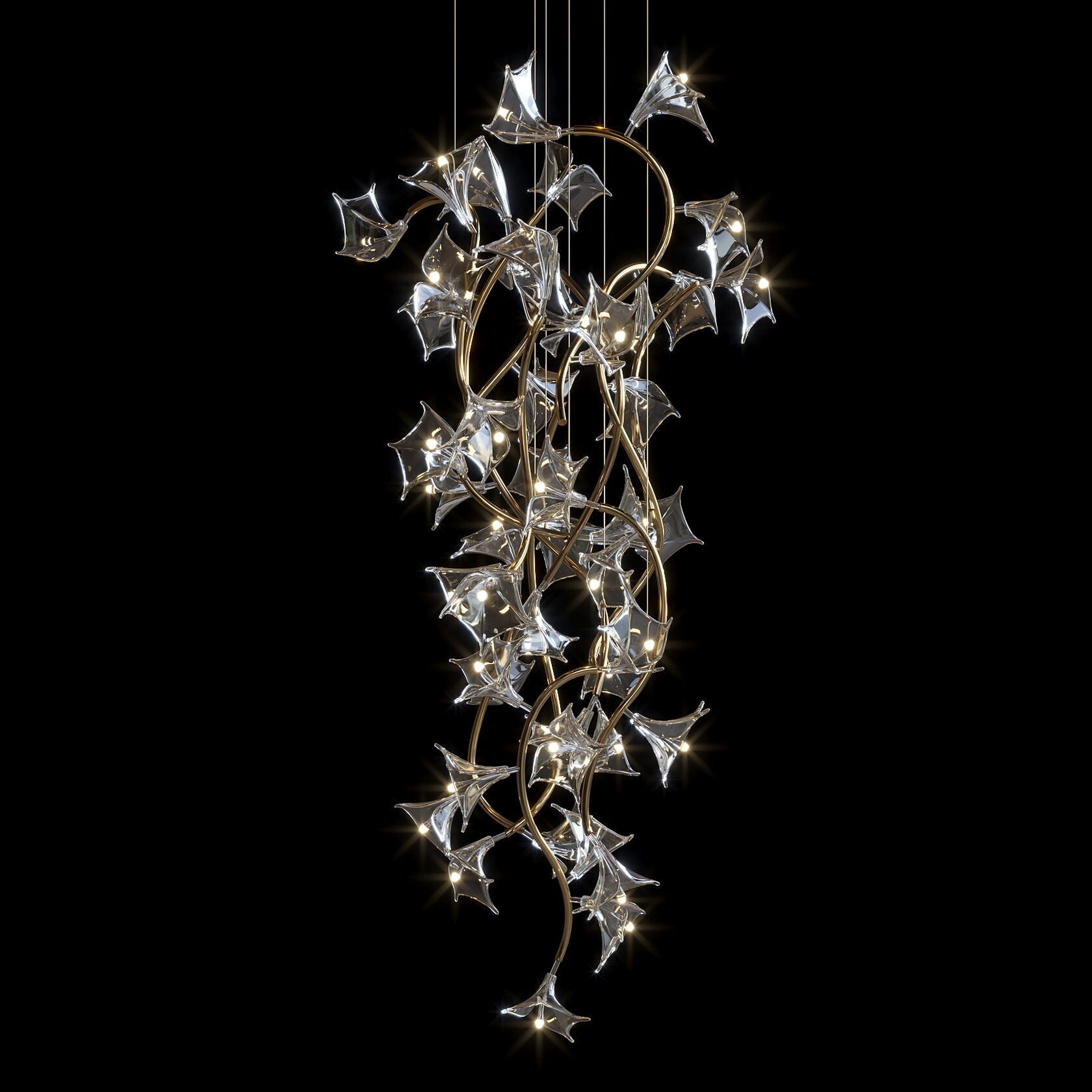 Monochrome Manta Vine Chandelier