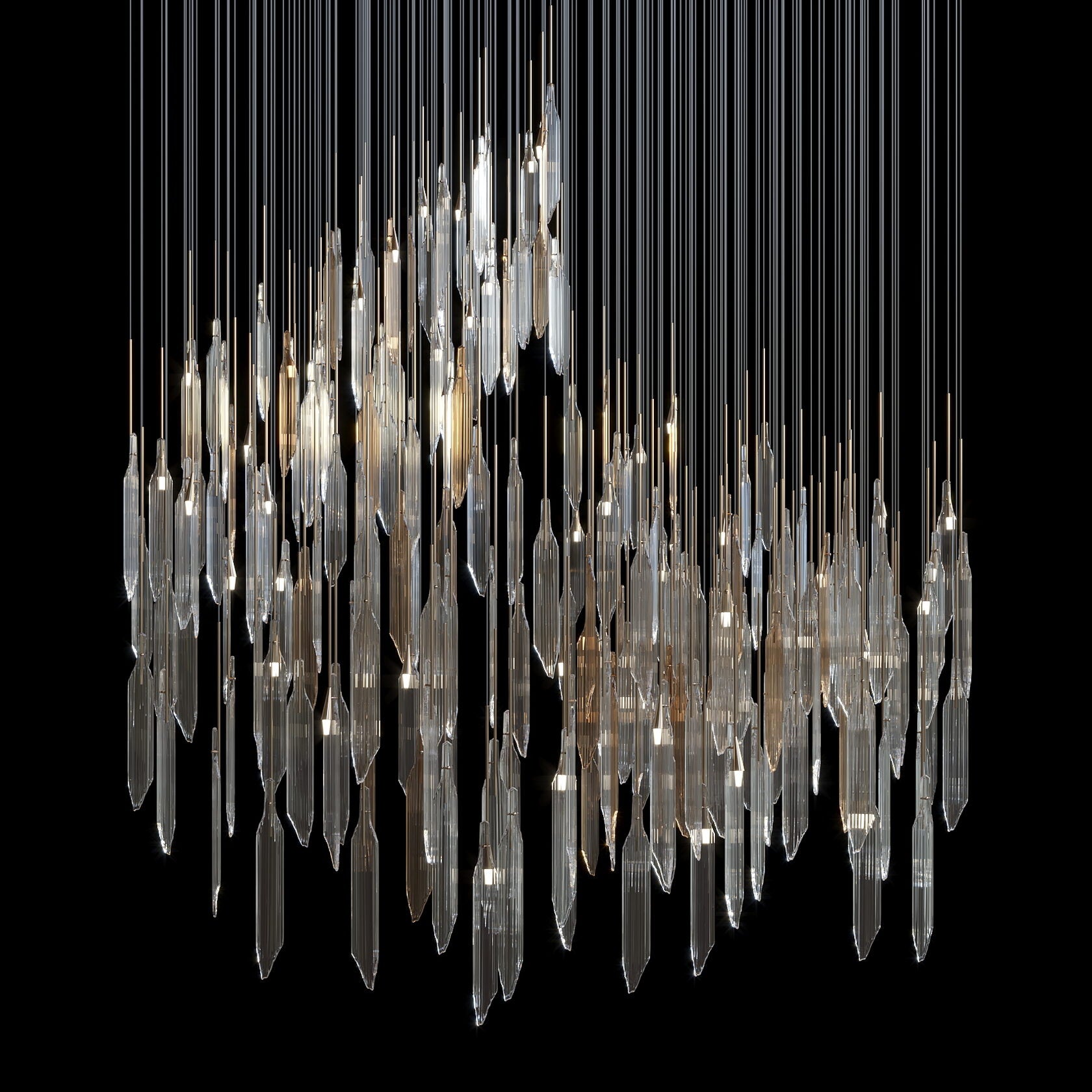 Crystal Icicle Rain Chandelier