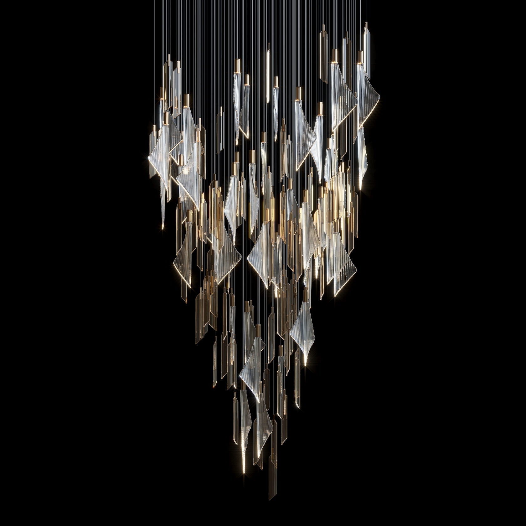 Crystal Sail Cascade Chandelier