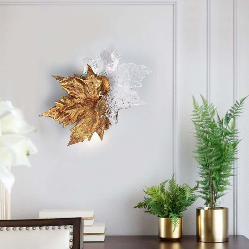 Leaf-shaped Crystal Branch Wall Light lamp product image