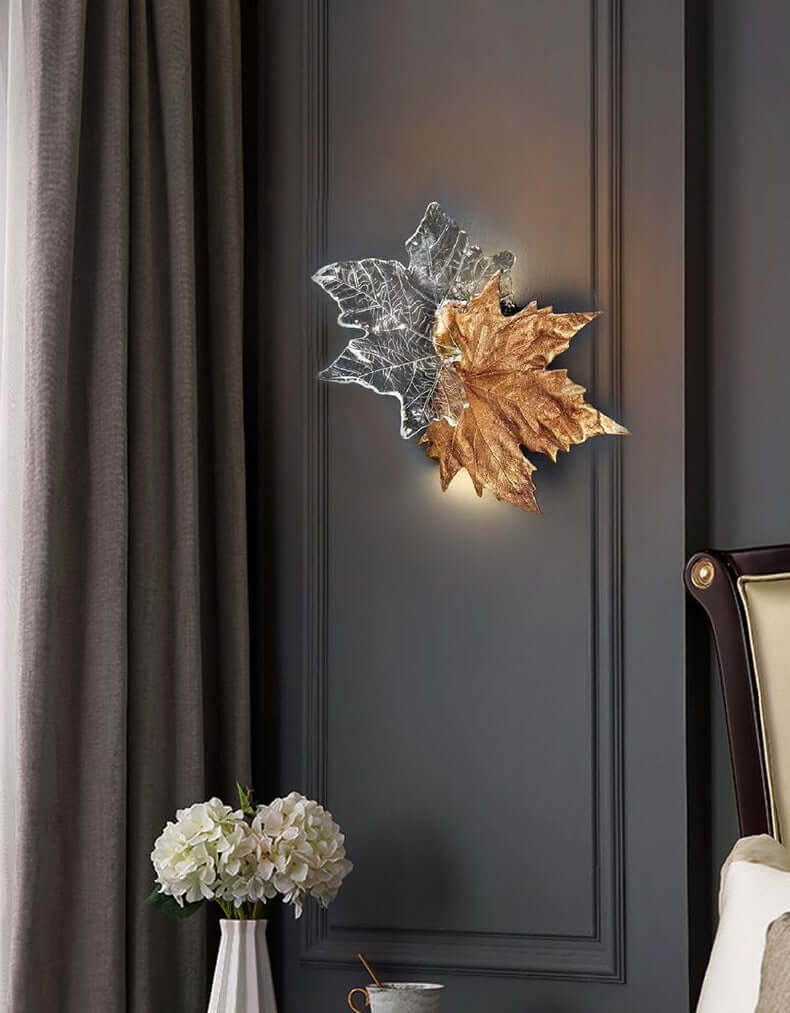 Leaf-shaped Crystal Branch Wall Light lamp product image