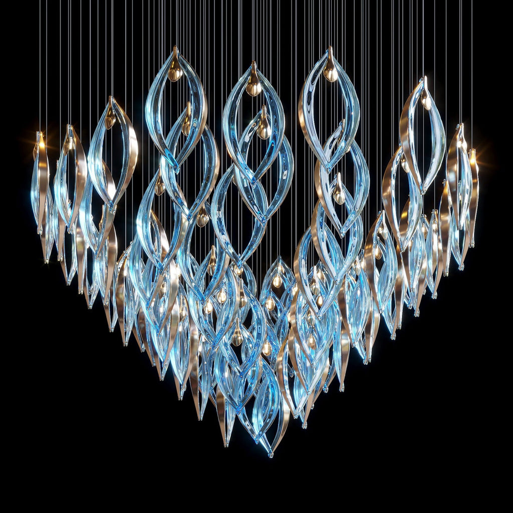 Crystal Petal Pod Chandelier