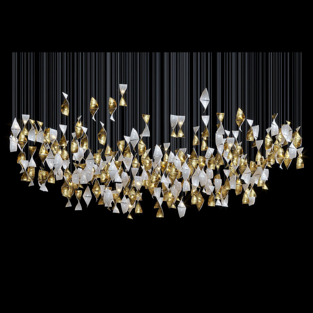 White Gold Diamond Cascade Chandelier