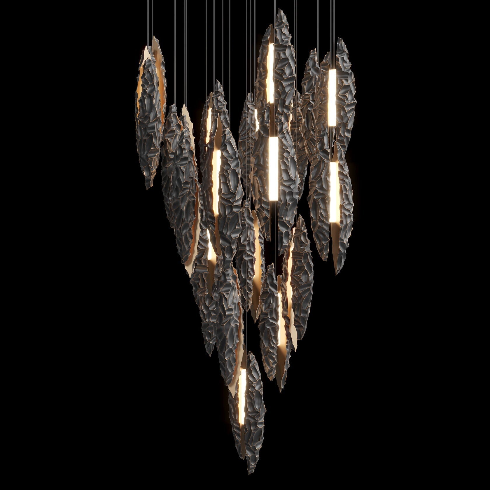 Silver Ice Shard Chandelier