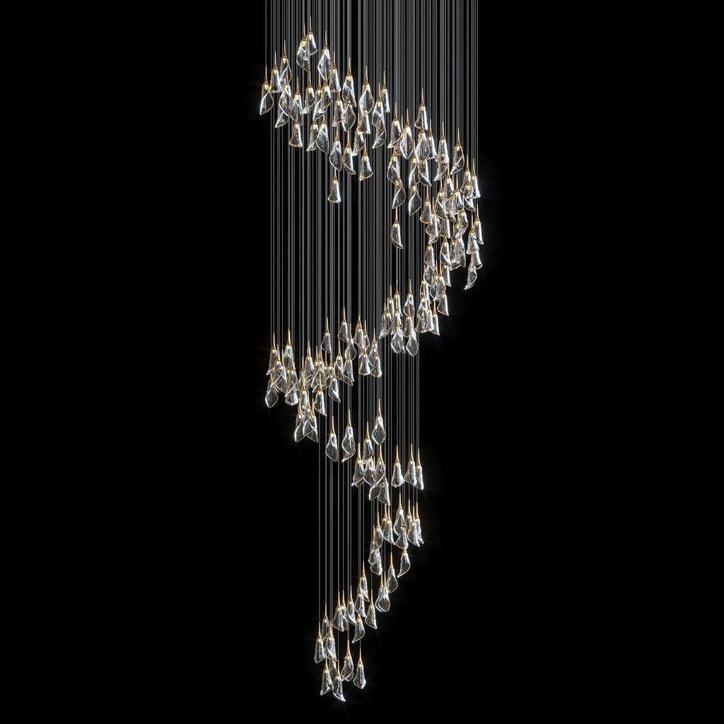 Crystal Petal Drop Chandelier