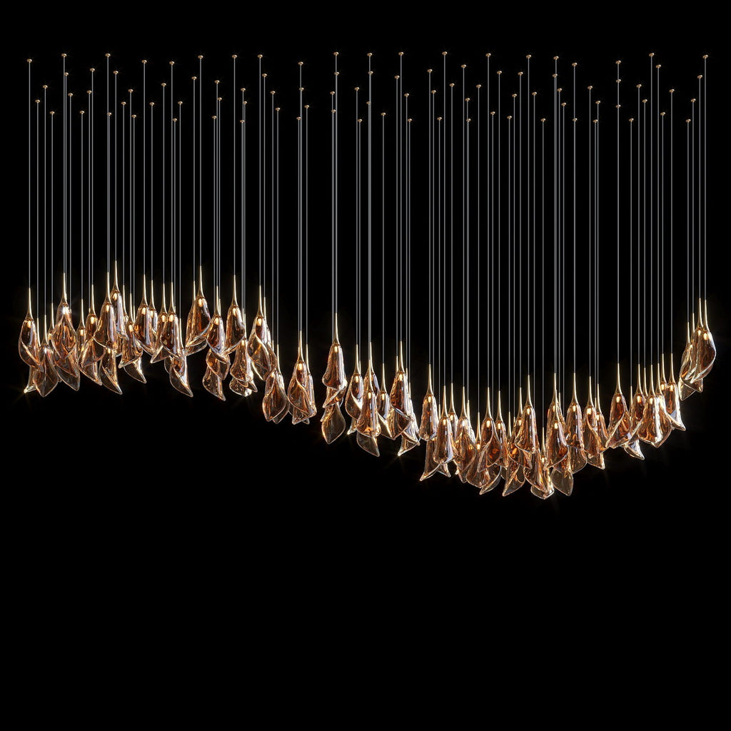 Crystal Petal Drop Chandelier