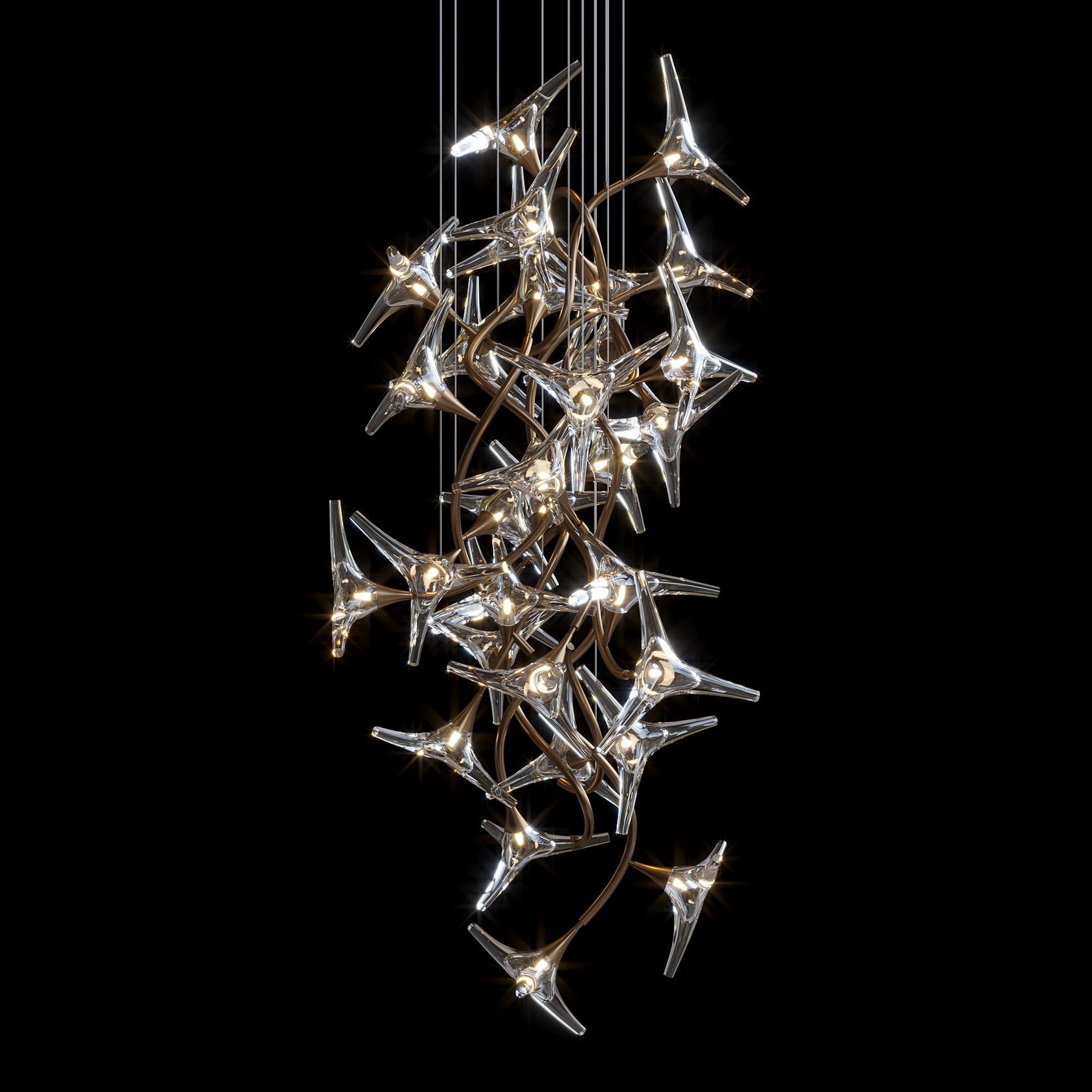 Crystal Star Vine Chandelier
