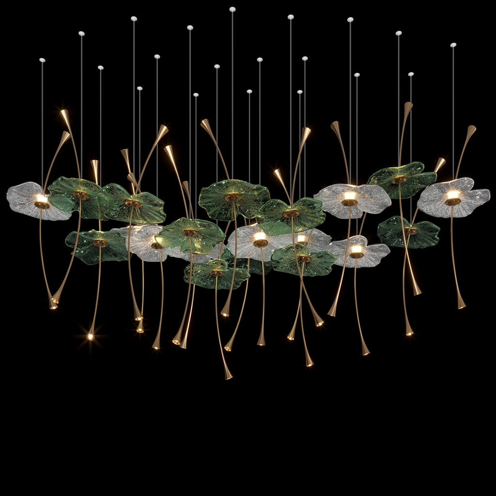 Glass Lotus Pond Chandelier