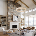 Glacera Alabaster Round Chandelier 19'' 27'' 36'' 60''D by Bling Lighting Studio