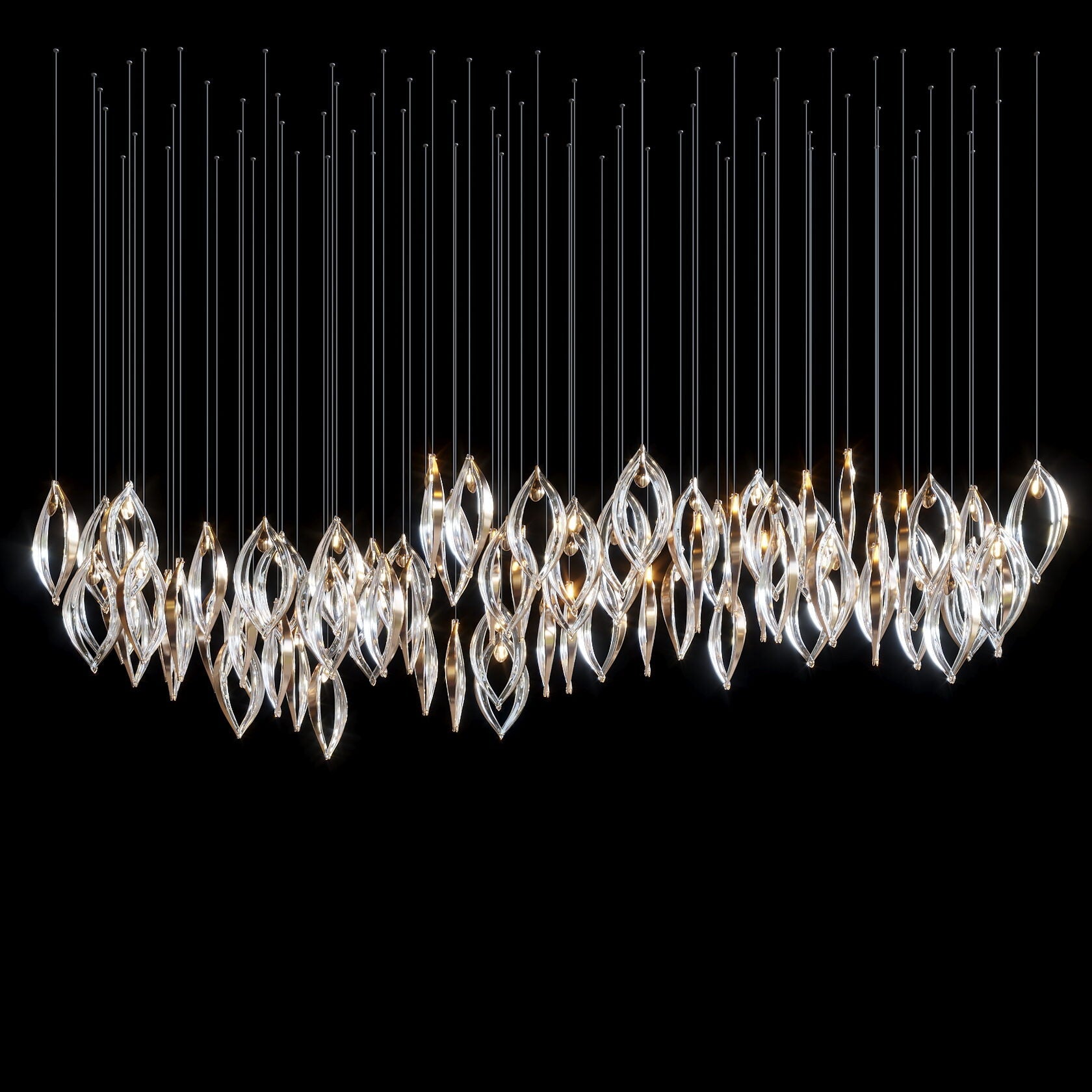 Crystal Petal Pod Chandelier