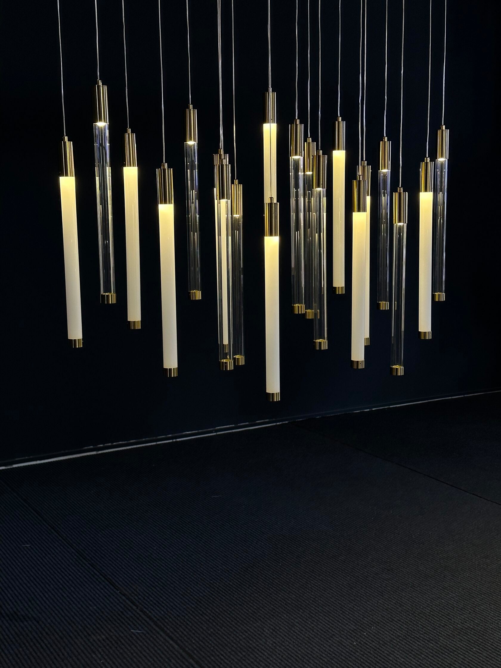 Linear Tube Rain Chandelier