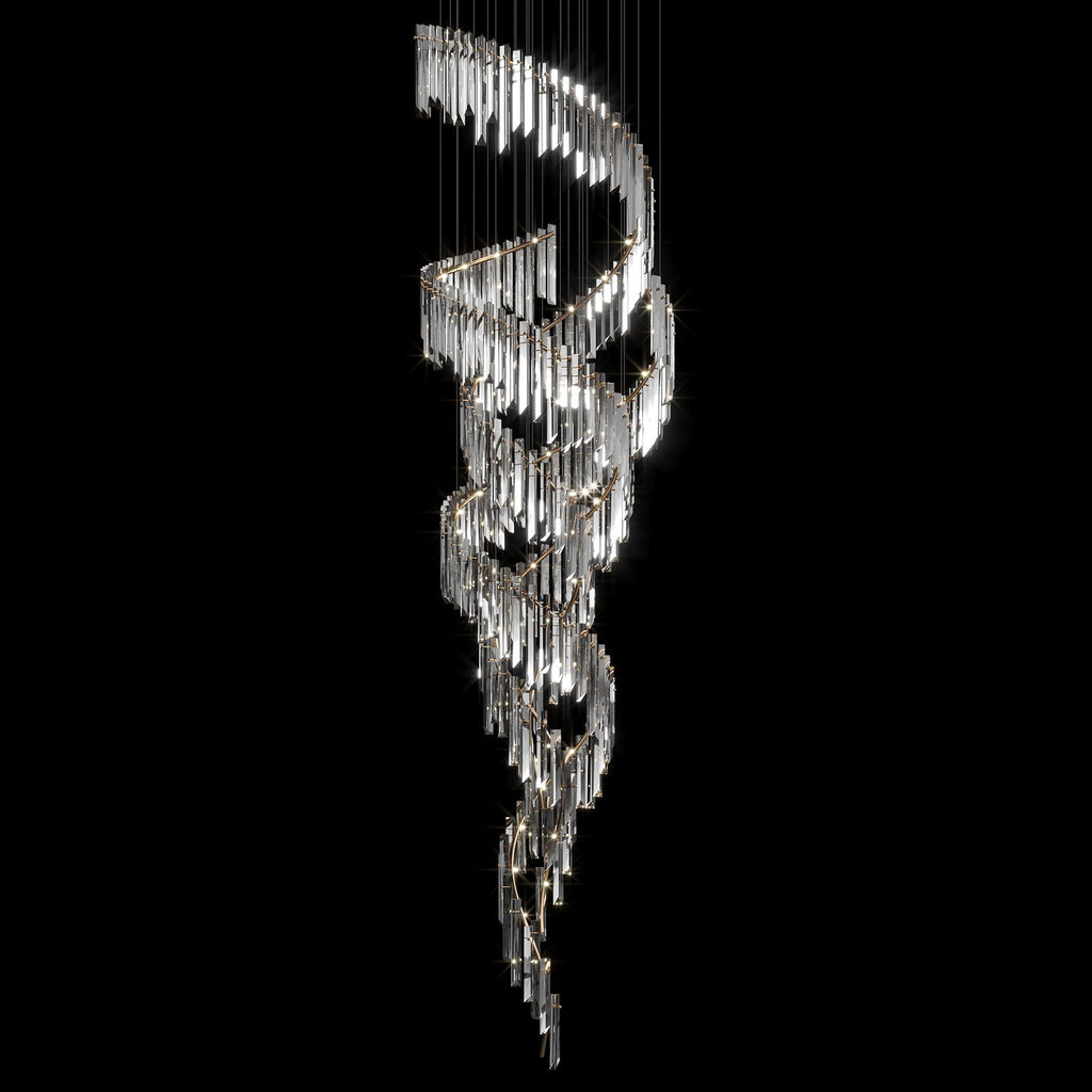 Crystal Prism Waterfall Chandelier