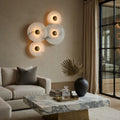 Moonshade Alabaster Disc Wall Sconce by Bling Lighting Studio