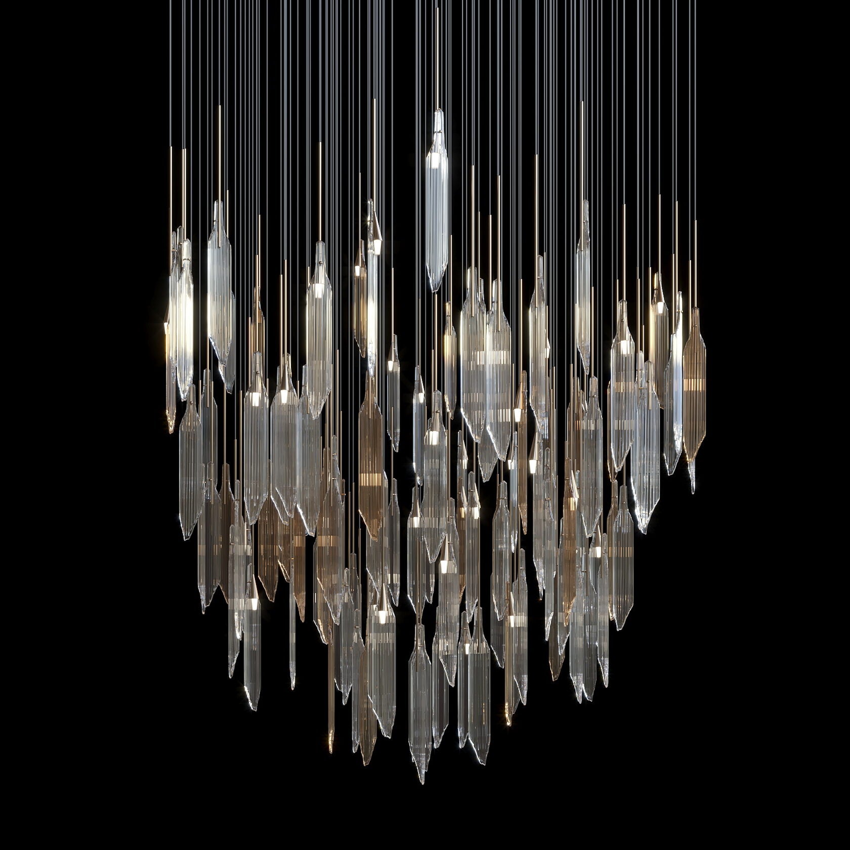 Crystal Icicle Rain Chandelier