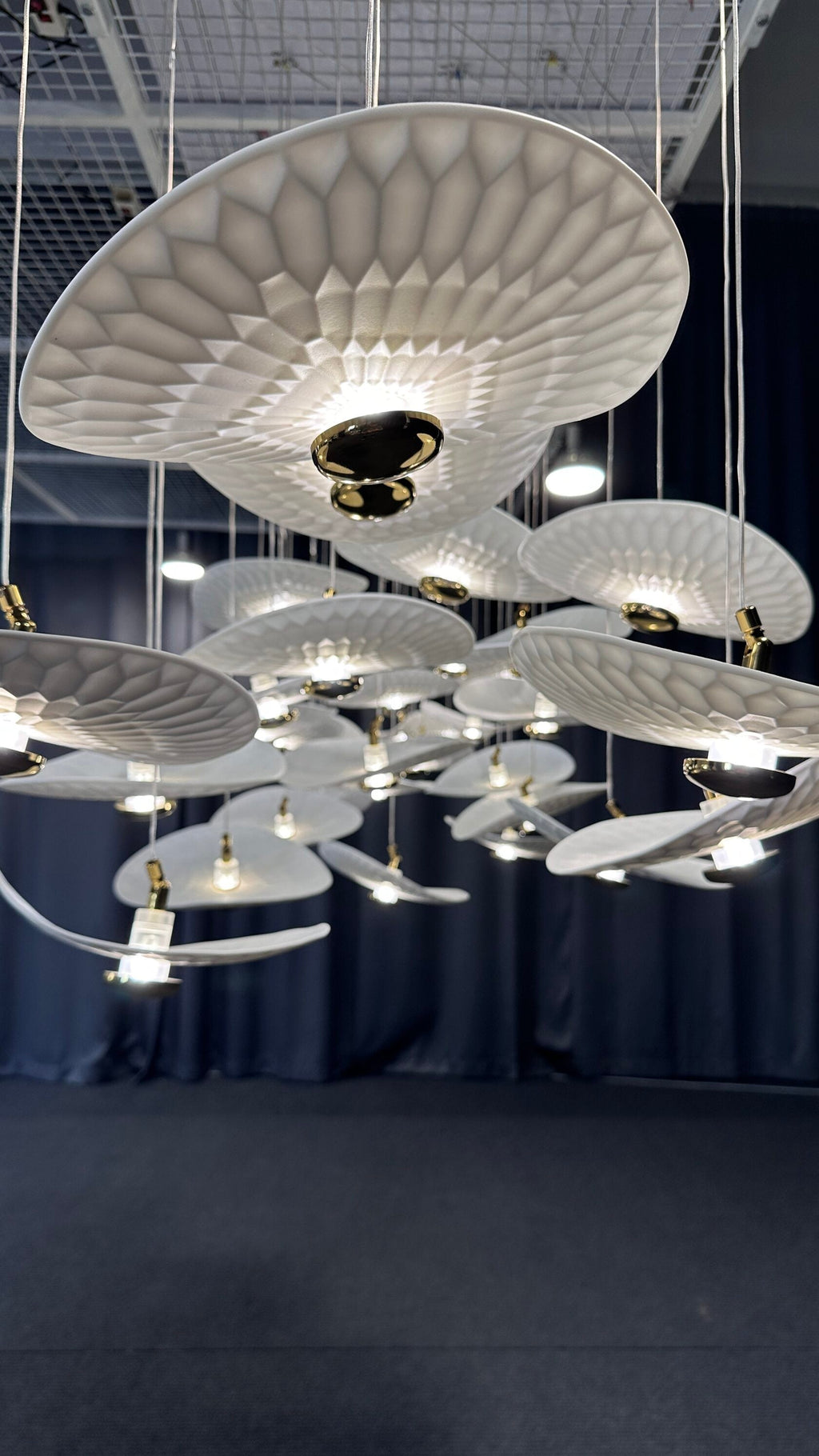 White Disc Flight Chandelier