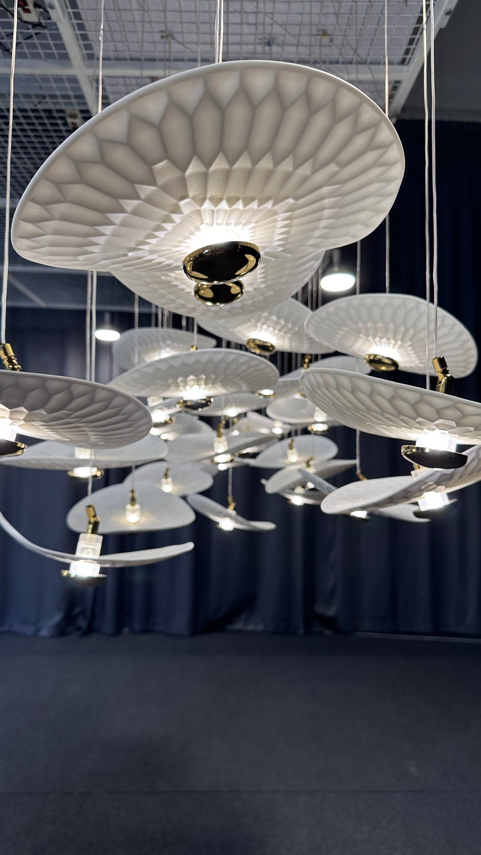 White Disc Flight Chandelier