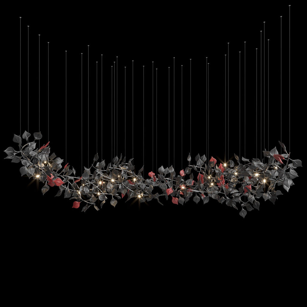 White Leaf Branch Chandelier