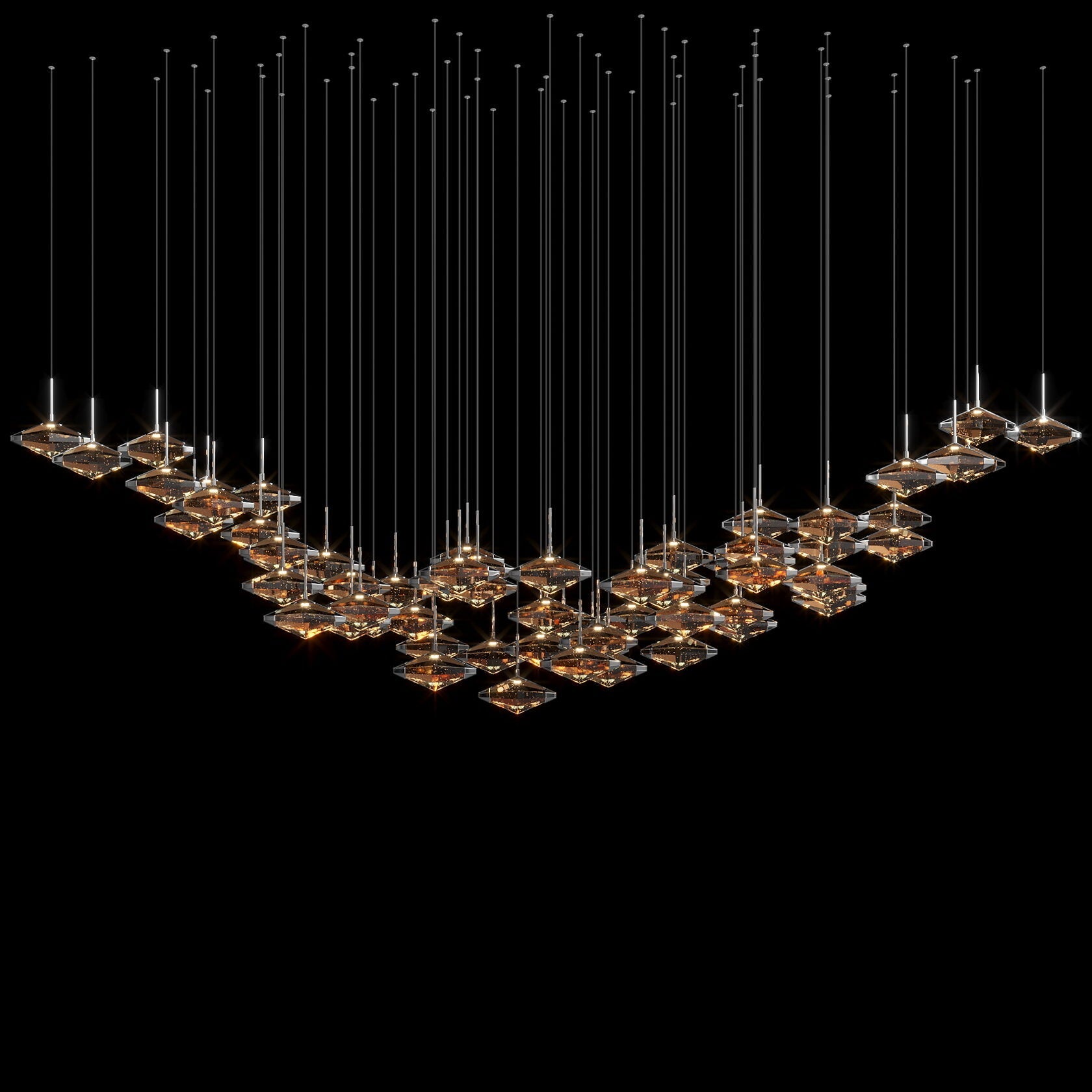 Amber Prism Constellation Chandelier