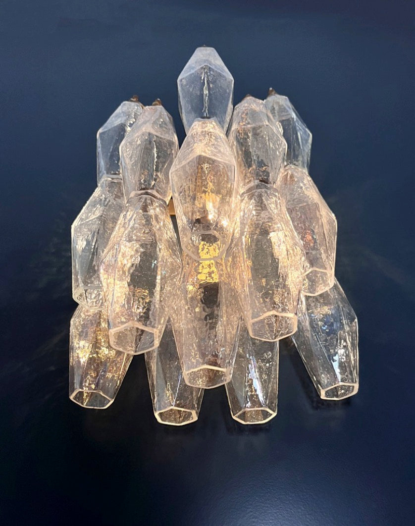 Murano Wall Lamp | 16 Iris Poliedri Glass | Set of 2