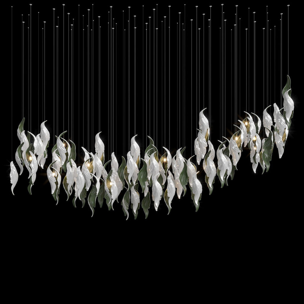 White Calla Veil Chandelier