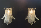 Murano Wall Lamp | 6 Clear Felci Glass | Set of 2