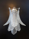 Murano Wall Lamp | 6 Clear Felci Glass | Set of 2
