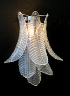 Murano Wall Lamp | 6 Clear Felci Glass | Set of 2