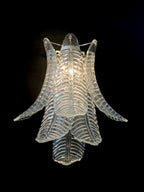Murano Wall Lamp | 6 Clear Felci Glass | Set of 2