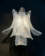 Murano Wall Lamp | 6 Clear Felci Glass | Set of 2