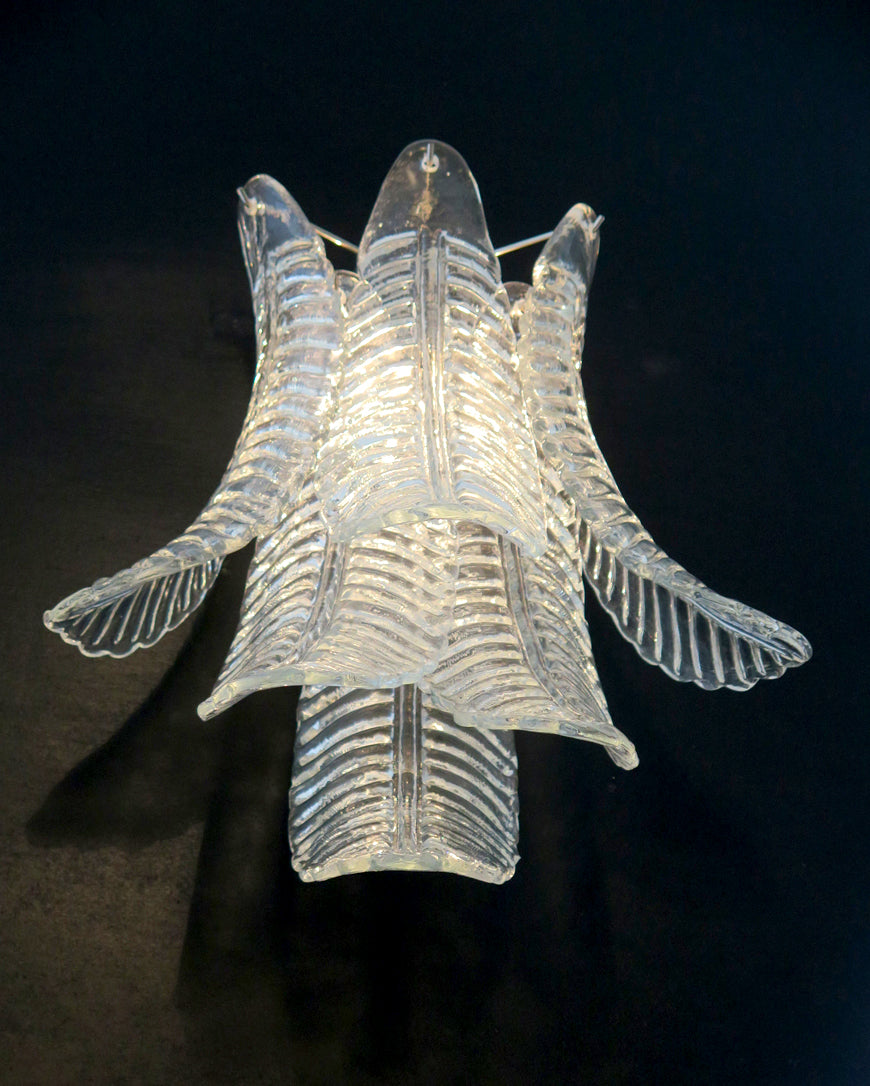 Murano Wall Lamp | 6 Clear Felci Glass | Set of 2