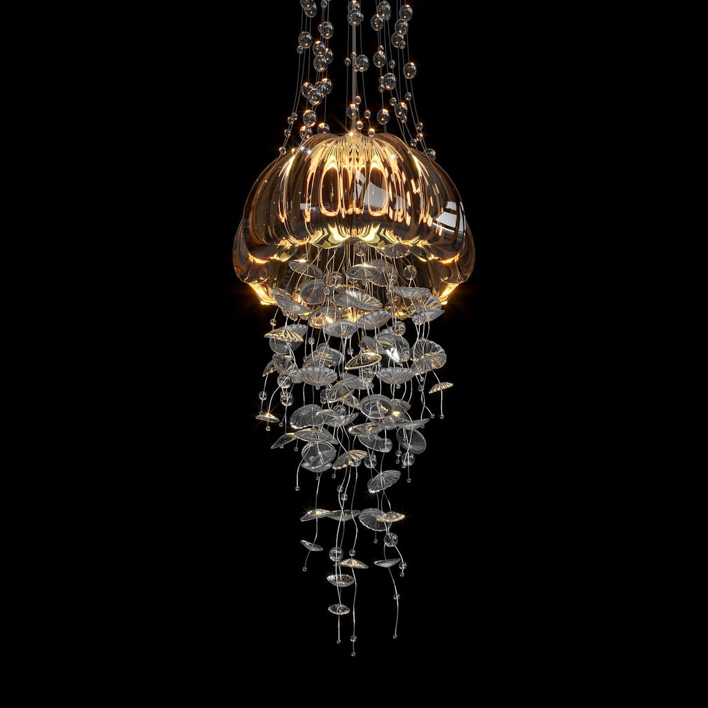 Mauve Jellyfish Cascade Chandelier