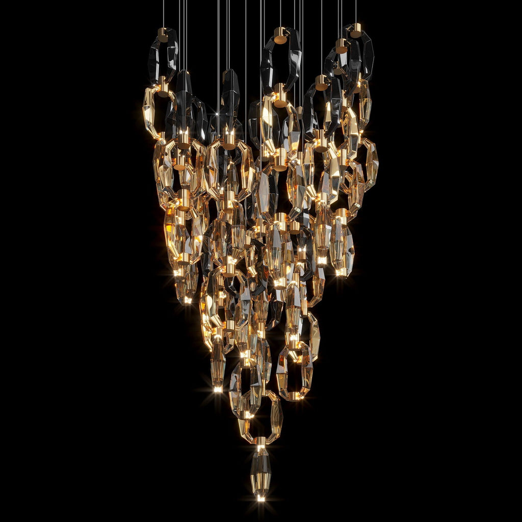Violet Crystal Link Chandelier