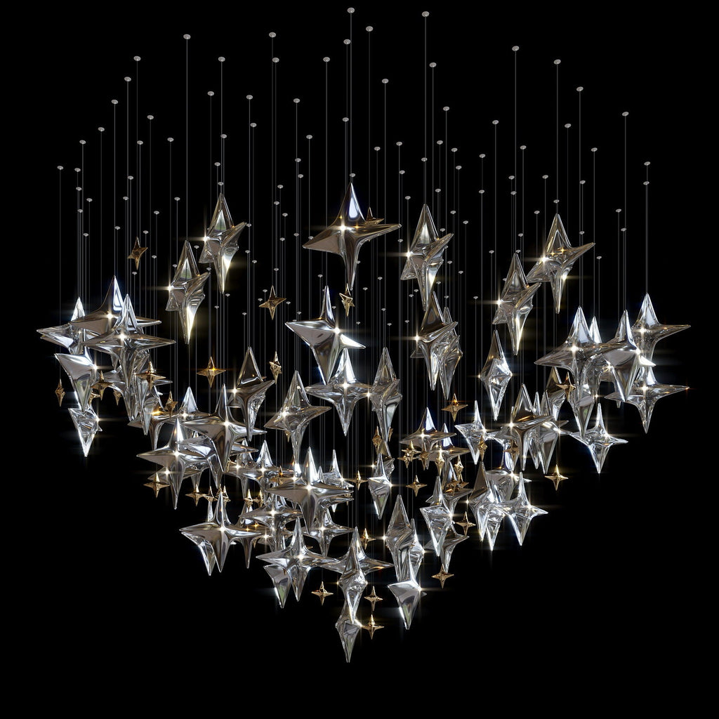 Crystal Star Constellation Chandelier