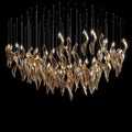 Amber Glass Flame Cascade Chandelier