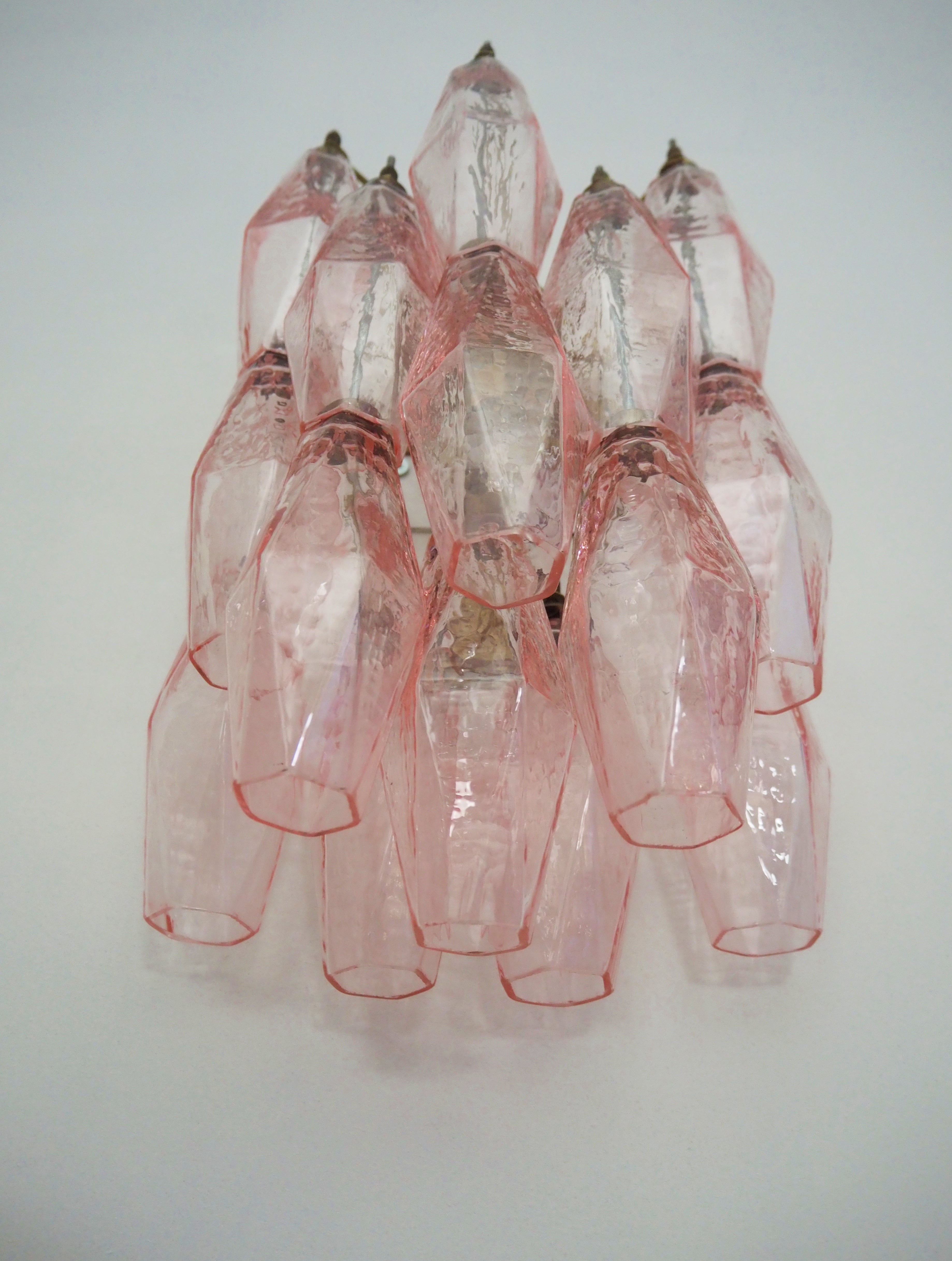 Murano Wall Lamp | 17 Pink Poliedri Glass | Set of 2