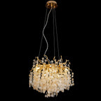 Organic Branch Round Penny Chandelier by Bling Lighting Studio