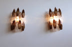 Murano Wall Lamp | 17 Clear and Smoked Poliedri Glass | Set of 2