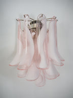 Murano Wall Lamp | 10 Pink Petal Glass | Set of 2