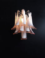 Murano Wall Lamp | 10 Pink Petal Glass | Set of 2