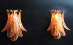 Murano Wall Lamp | 6 Yellow Felci Glass | Set of 2