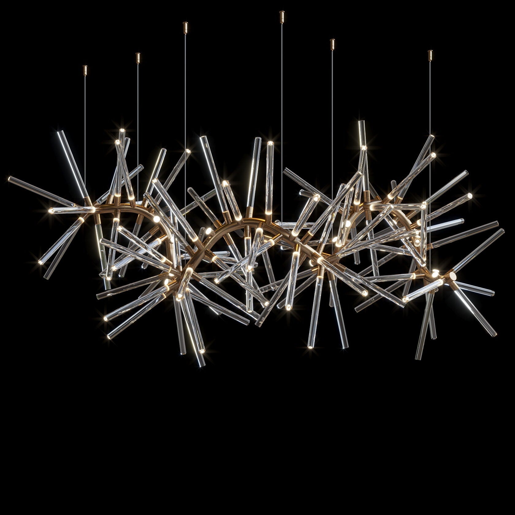 Crystal Starburst Branch Chandelier