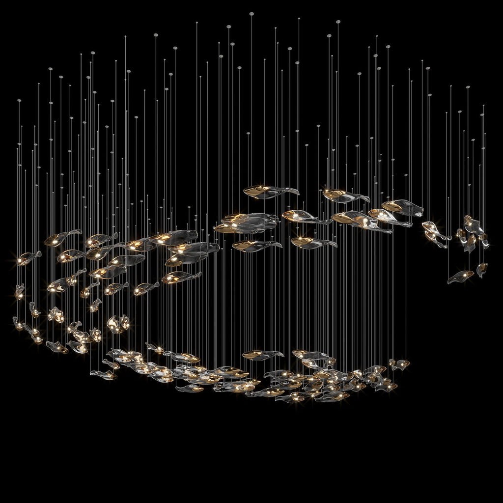 Smoke Glass Current Chandelier