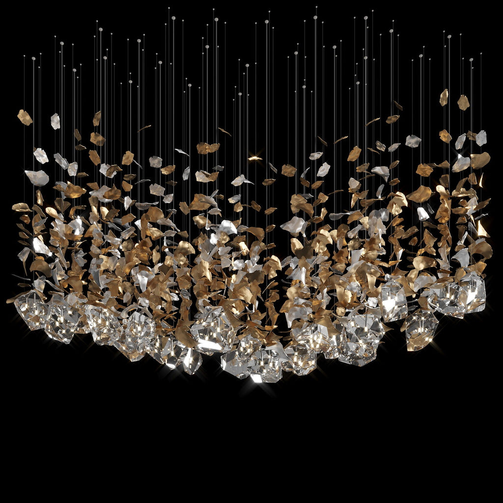 Crystal Leaf Scatter Chandelier