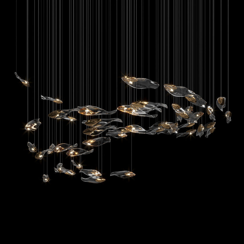 Smoke Glass Current Chandelier