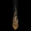 Amber Crystal Geyser Chandelier