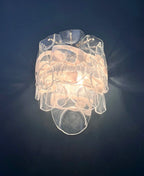 Murano Wall Lamp | 10 White Crostoli Glasses | Set of 2